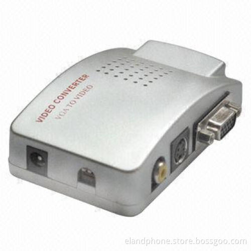 High Resolution Up to 2,546x1,600p VGA to Video Converter, Shows Simultaneously Pictures on Monitor